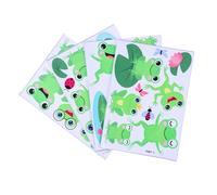 ORFOFE 4 Sheets Cartoon Frog Wall Stickers PVC Removable Decor for Bedroom Nursery Smooth Surface Safe DIY Wall Decals