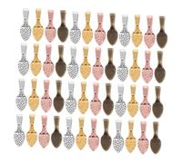 ORFOFE 400pcs Alloy Pendant Bails Set with Oval and Round Glue-on Connectors for Jewelry Making, Small Metal Necklace and Earring Hoops, 4x100pcs for Diy Crafts and Jewelry Assembly