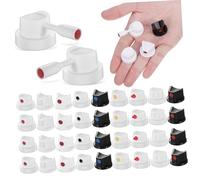 ORFOFE 40pcs Handtwist Spray Paint Nozzles for Aerosol Cans Plastic Replacement Tips for Precise Control Uniform Coverage Compatible with Various Spray Paint Brands for DIY Projects and