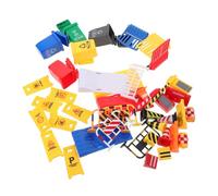ORFOFE 40pcs Mini Traffic Signs for Plastic Road Signs Playset with Bright Colors Portable Educational for Early Learning and Interactive Role Play