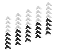 ORFOFE 40pcs Miniature Doll Shoes for Dolls Simulation Plastic Prince Boots in White and Black for Costume Change and Mini House Decoration