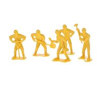 ORFOFE 45pcs Engineering Workers Model Kit with Plastic Figurines and Tools Safe Material Micro Landscape Decor Set for Creative Pretend Play and Cognitive Development