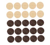ORFOFE 48pcs Wooden Checkers Game Pieces Round Stackable Chess Accessories for Traditional Board Games Portable Educational for Adults Natural Wood Colors