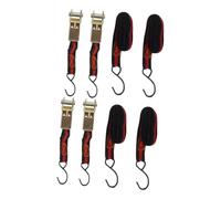 ORFOFE 4PC Ratchet Tie Down Straps Heavy Duty Lashing Straps with Reinforced Metal Buckle for Cargo Kayak Paddle Board and Roof Rack Securement