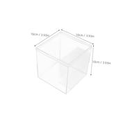 ORFOFE 4Pcs Acrylic Square Candy and Jewelry Storage Boxes with Lids 10X10X10Cm 800Ml Small Containers for Valentine’S Day Wrapping and Craft Storage