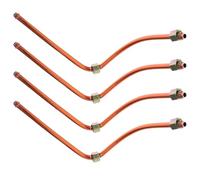 ORFOFE 4pcs Aluminum Air Compressor Tubing Od High Elasticity Exhaust Hose for Stable Airflow Pneumatic Connector Replacement with Corrosion Resistance and Quick Installation