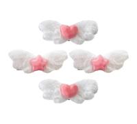 ORFOFE 4pcs Angel Wing Hair Clips Cute Kawaii Barrettes with Heart and Star Designs Stylish Decorative Hair Accessories for Teens and Women Versatile Non-slip Clips for Various Hairstyles