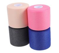 ORFOFE 4Pcs Athletic Tape Set Elastic Badminton Grip Cushion Wraps Breathable Prewrap Sports Tape for Tennis Racket Easy Application Impact Protection Comfortable Fit