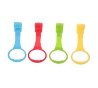 ORFOFE 4pcs Baby Pull Rings for Nursery Cot and Playpens, Portable Plastic Stand up Rings, Easy to Clean, for Helping Babies Pull and Stand Safely Random Color Random Style