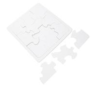 ORFOFE 4pcs Blank DIY Custom Puzzles for Safe Rounded Edges Square Paper Puzzle for Drawing Painting Crafting Suitable for Crayons Markers Watercolors Creative Activities