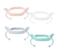 ORFOFE 4pcs Bottle Grip Handles for Replacement Feeding Bottles Ergonomic Flexible and Twist Resistant Design for Independent Drinking and Grey