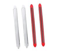 ORFOFE 4Pcs Car Bumper Corner Guard Protectors Silver Collision Trim Rubber Strips for Vehicle Scratch Prevention Easy Self Adhesive Installation Compatible with Car Doors and Bumpers