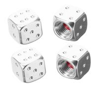 ORFOFE 4pcs Car Tire Valve Stem Caps Dice Style Covers Leak Lightweight Valve Caps for Cars Suvs Bikes Easy Installation Protection