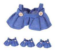 ORFOFE 4pcs Doll Clothes for Dolls Soft Cloth Overall Skirt Outfits Fabric Dress Collection for Creative Styling and Display