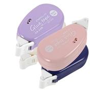 ORFOFE 4pcs Double Sided Glue Tape Roller for Crafts, High Adhesive Dot Grid Tape, Strong Sticky Adhesive Roller for Scrapbooking and DIY Art Projects, Purple Blue Pink White