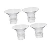 ORFOFE 4Pcs Flexible Silicone Flange Inserts for Wearable Electric Breast Pump Accessories Pads with Smooth Surface Safe for Skin and Easy to Use
