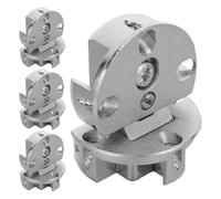 ORFOFE 4pcs Folding Table Butler Flip Hinge Zinc Alloy Round Edge Folding Flap Hinges for DIY Furniture Cabinet Doors Versatile Silver Hardware and Cabinets