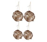 ORFOFE 4pcs Globe Hummingbird Nest with Pre Filled Natural Nesting Materials for Birds Unique Sphere Shaped Bird House for Outdoor Indoor Garden Patio Supports Ecological Balance and