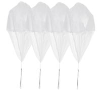 ORFOFE 4pcs Hand Throw Parachute Flying with String for Boys and Outdoor Play Manipulation Skill Development Garden Playthings