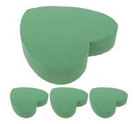 ORFOFE 4pcs Heart-shaped Floral Foams Green Foam Block Vase Floral Foam Shapes Fresh Flower Party Artificial Flower Arrangement Olive Green