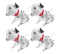 ORFOFE 4pcs Inflatable Dalmatian Dog Balloon, 4d Spotted Puppy Pretend Play Set, Cute Animal Decorations for Birthday Parties and Classroom Rewards