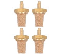 ORFOFE 4pcs M5 Brass Pneumatic Muffler Filters for Fog Machines, Copper Air Nozzle Silencers with Hex Design, Optimizing Atomization and Improving Performance for Stage and Event