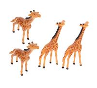 ORFOFE 4pcs Mini Giraffe Figurines Micro Landscape Ornaments for Moss Gardens Realistic Jungle Animal Figures DIY Decorative and Cake Toppers for Birthday Party Favors
