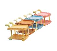 ORFOFE 4pcs Miniature Dining Car Model Doll House Decor Blue Brown Pink Charming Accessories for Dollhouse Desktop Ornaments DIY Mini House Crafts