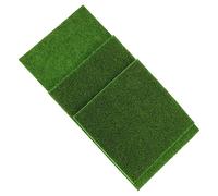 ORFOFE 4pcs Miniature Ornament Artificial Grass Mats PVC Green Lawn for Garden Mini House Decoration Realistic Life Like Fairy Craft Pot