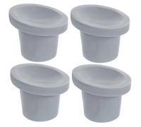 ORFOFE 4pcs Non Slip Rubber Feet for Shower Chair Bath Seat with Suction Cup Base and Stainless Steel Reinforced Inserts, Universal Fit Tub Transfer Accessories