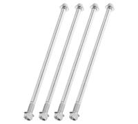 ORFOFE 4Pcs Off-Road Motorcycle Front and Rear Wheel Axle Bolts M10 245Mm Spindle Replacement Set with Nuts and Spacers for Pit Bike and Dirt Bike Wheels