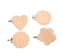 ORFOFE 4pcs Parrot Cage Stand Stick Parrot Perch Stand Parakeet Platform Perch Wood