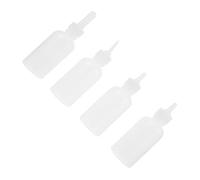 ORFOFE 4pcs Pet Feeding Bottles with Food-grade Silicone Nipples for Newborn Puppies Kittens and Small Pets Hand-feeding Kit with Easy-clean Design for Home Use