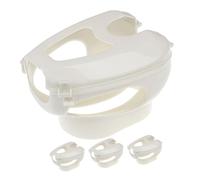 ORFOFE 4pcs Pigeon Feeding Holder and Band Snap Fixed Frame Rack, White Plastic Bird Medicine Feeder Cage Accessory for Racing and Domestic Pigeons