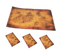 ORFOFE 4pcs Pirate Treasure Game Maps for Vintage Style Detailed Paper Adventure Maps Interactive Pirate Theme for Parties Classroom Play Skill Building Fun