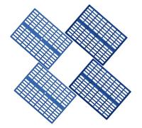 ORFOFE 4Pcs Plastic Rabbit Cage Mats Small Animal Foot Resting Pads Non-slip Floor Liners for Bunny Hamster Cage Blue