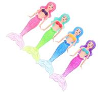 ORFOFE 4Pcs Pool Diving Mermaid Shape Underwater Swim Training Rings for and, Plastic Water Set for Swimming Pool Play