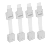 ORFOFE 4pcs Safety Cupboard Locks White Minimalist Design Drawer Latches for Kitchen Cabinets Door Locks Stable Material Protection