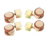 ORFOFE 4pcs Silent Swivel Casters Brake for Crib Smooth Wheels Replacement Parts for Cot Bed Legs Locking Casters Wheels for Furniture