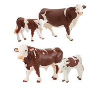 ORFOFE 4Pcs Simulation Farm Animals Cow Suit Model Educational Plaything for Safe Engaging for Decoration Collection for Young Learners