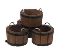 ORFOFE 4pcs Small Wooden Basin in The Doll House Home Decor Dollhouse Ornament Decor Miniature Wood Barrel Small Wood Bucket Dollhouse Kitchen Accessories Mini Barrel Tiny Bucket Coffee