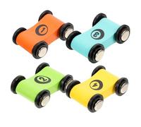 ORFOFE 4Pcs Small Wooden Car for Decorative Desktop Race Cars Safe Smooth Surface Educational for Early Learning and Party Favor Gifts