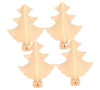 ORFOFE 4pcs Small Wooden Christmas Tree Craft Kit for DIY Painting Xmas Decor Indoor Tabletop Fireplace Decoration Unfinished Blank Xmas Tree Models for Art Projects