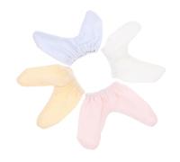 ORFOFE 4pcs Soft Fabric Doll Pants for Dolls Comfortable Decorative Miniature Leggings in Pink White Yellow Blue Easy to Wear for Play and Dress-up