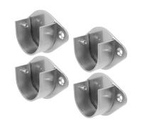 ORFOFE 4pcs Stainless Steel Closet Rod Flange Set with Reliable Support and Outstanding Load-bearing Capacity, Suitable for Clothes Rods in Laundry Rooms and Bedrooms, Silver Wardrobe