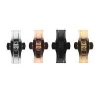 ORFOFE 4pcs Stainless Steel Deployment Clasp Watch Strap Butterfly Buckle Replacement for Watch Band Foldable Buckle for DIY Repair Maintenance