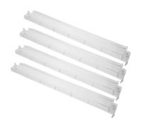 ORFOFE 4pcs Transparent Mahjong Racks with Pushers Space-saving Organizer for Competitive Players Modern American Tile Holder for Clear Visibility and Portable Game Sessions