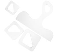 ORFOFE 4pcs White Acrylic Cutting Board Handle Template with Precise Cutouts and Drawing Stencil for Charcuterie and Woodworking Tracing in Kitchen Use