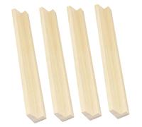 ORFOFE 4pcs Wooden Domino Bases for DIY Crafts 19cm Multi-Function Display Holders Desktop Racks for Home Decor and Game Enthusiasts
