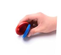 ORFOFE 4pcs Wooden Finger Castanets Percussion Instruments for Early Education Safe Premium Wood Smooth Surface Design Hand-eye Coordination Music with Wood Color and Blue